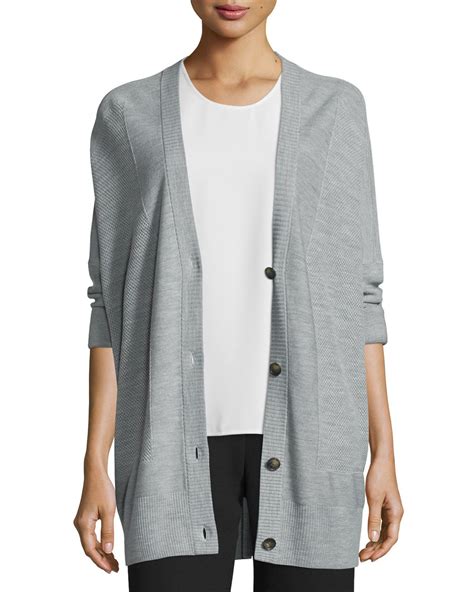 Cardigan in wool and silk 